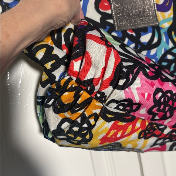 Coach Poppy graphic blossom graffiti glam bag - Picture 4 of 13